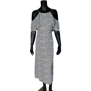 Banana Republic black white dress size 4p